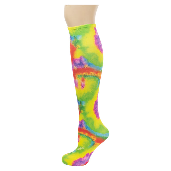 Rainbow Tie Dye Adult Knee Highs Sox Trot Socks 1857